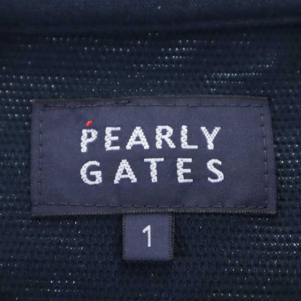 パーリーゲイツ 日本製 ゴルフ 半袖 ポロシャツ 1 ネイビー PEARLY GATES レディース