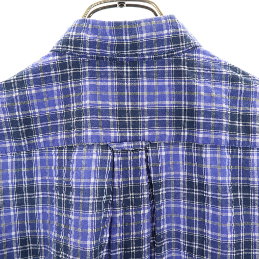 ノースフェイス アウトドア NR21538 半袖 シアサッカー チェックシャツ S 青紫系 THE NORTH FACE WSR CHCK SHIRT メンズ