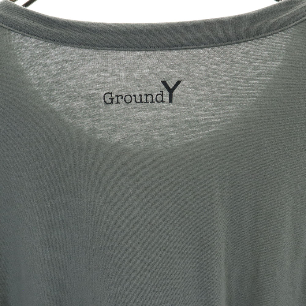 Ground Y グラウンドワイ 5分袖 Tシャツ 3 カーキグレー ヨウジヤマモト メンズ