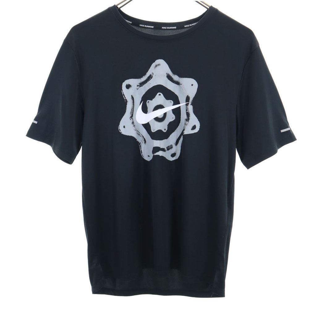 ナイキ プリント ランニング 半袖 Tシャツ S ブラック NIKE メンズ