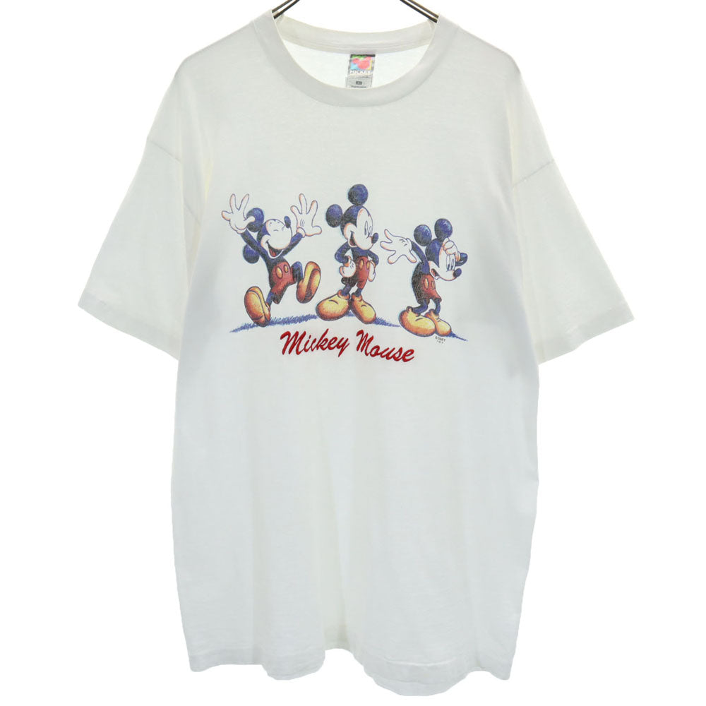 ミッキーアンリミテッド 90s ディズニー オールド ミッキーマウス プリント 半袖 Tシャツ XL ホワイト系 MICKEY UNLIMITED メンズ