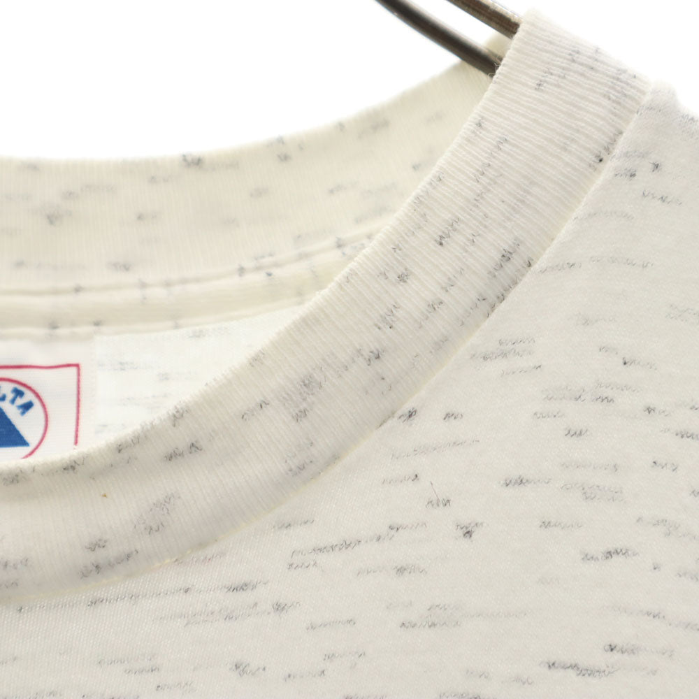 デルタ 90s USA製 オールド バックプリント HAWAIIAN LEGENDS 半袖 シングルステッチ Tシャツ L ホワイト DELTA サーフィン メンズ
