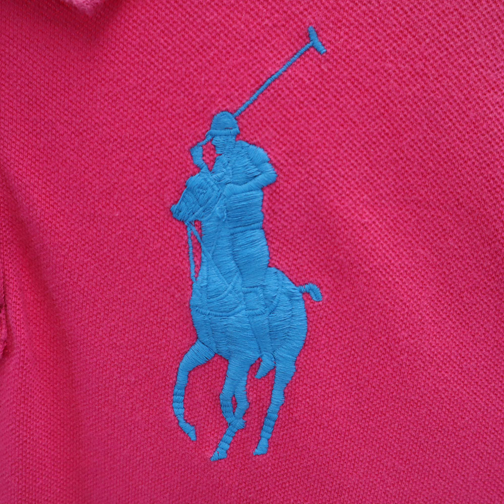 ポロバイラルフローレン ビッグポニー 半袖 ポロシャツ XL(18-20) ピンク Polo by Ralph Lauren 鹿の子地 キッズ