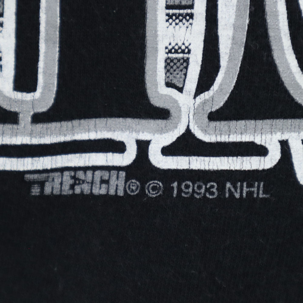 トレンチ 90s USA製 オールド NHL 半袖 Tシャツ XL 黒 TRENCH メンズ