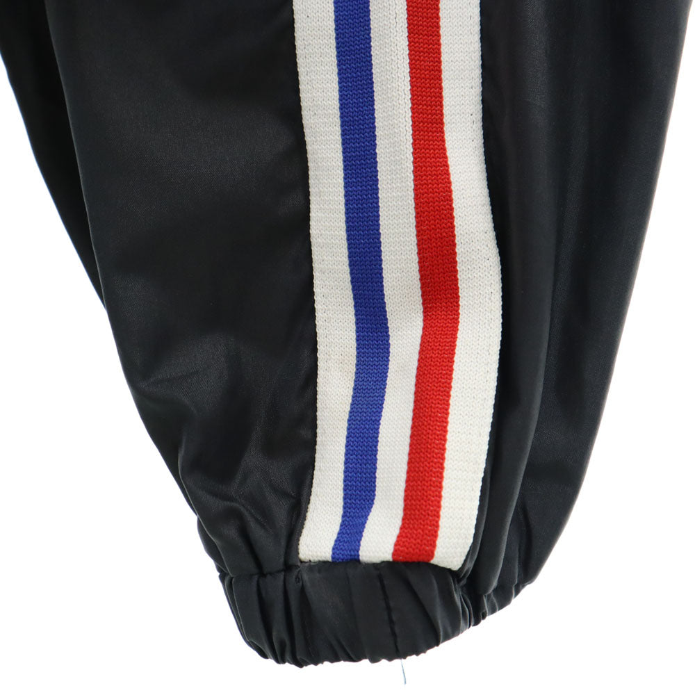 adidas アディダス 80s 日本製 デサント製 ヴィンテージ トレフォイルロゴ トレーニング 長袖 ナイロン ウインドブレーカー M-L ブラック系 メンズ