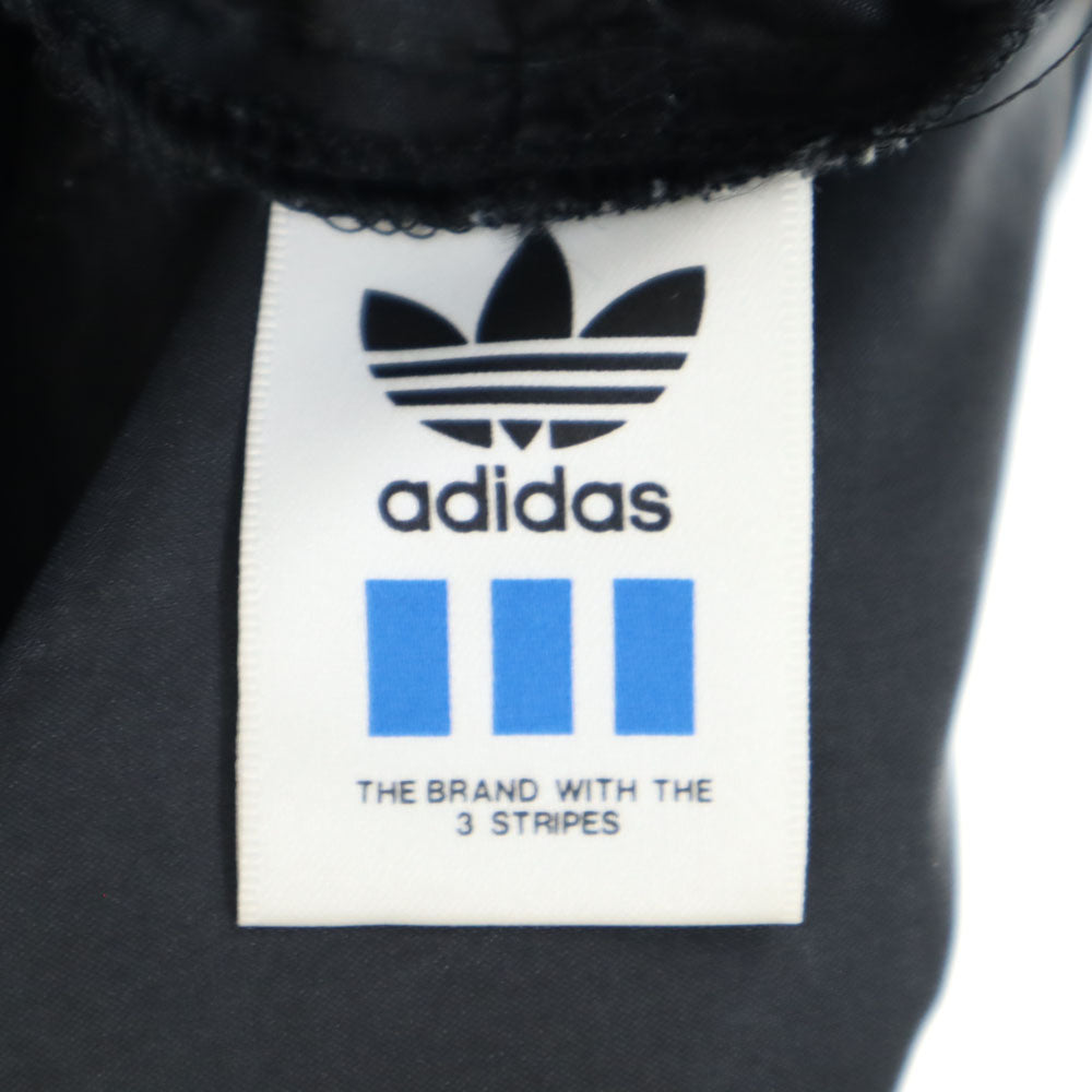 adidas アディダス 80s 日本製 デサント製 ヴィンテージ トレフォイルロゴ トレーニング 長袖 ナイロン ウインドブレーカー M-L ブラック系 メンズ
