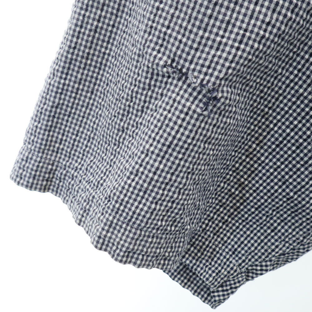 エディーバウアー チェック柄 半袖 シアサッカー ボタンダウンシャツ XL ネイビー 他 Eddie Bauer メンズ