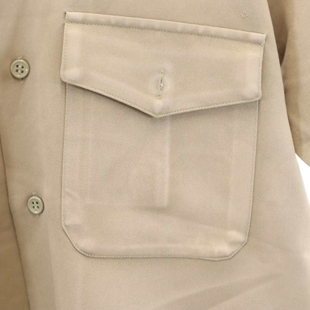 Flying Cross フライングクロス 70s ヴィンテージ 半袖 ポリ シャツ ベージュ ミリタリー メンズ