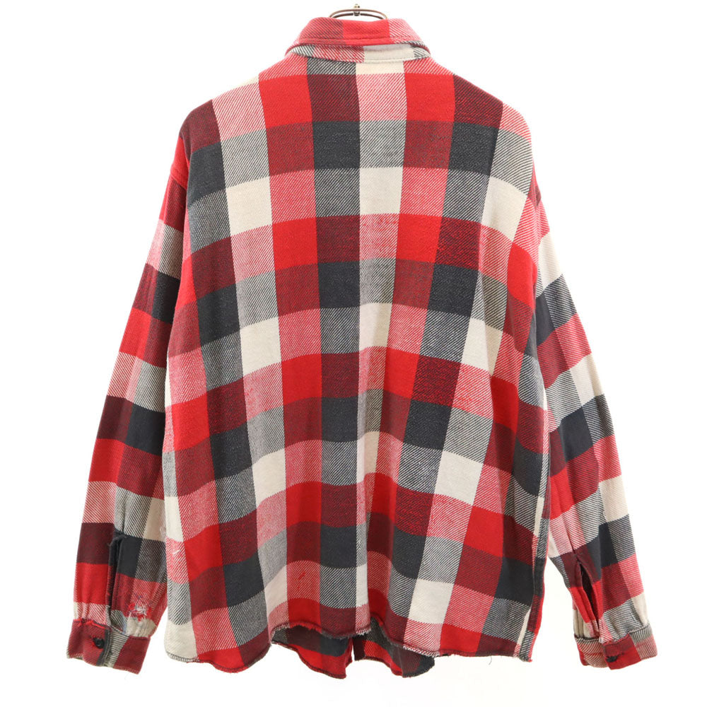 フロストプルーフ 60s ヴィンテージ チェック柄 長袖 ヘビー ネルシャツ 18 レッド 他 FROSTPROOF メンズ