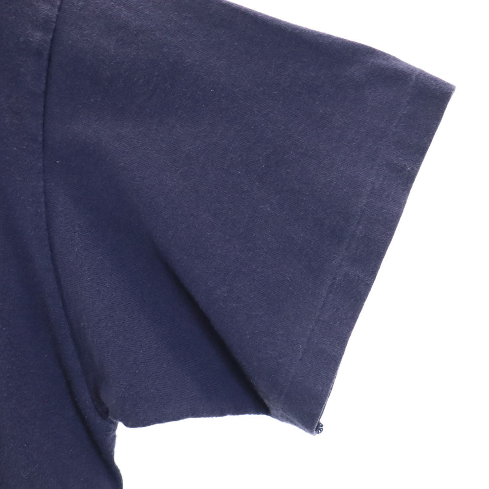 90s オールド ココスアイランド ハイビスカス 半袖 シングルステッチ Tシャツ ネイビー COCOS ISLAND メンズ