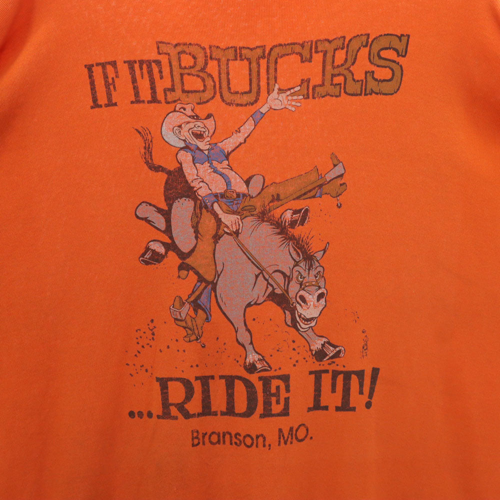 SCHOONER BAY 80s USA製 ヴィンテージ 半袖 シングルステッチ Tシャツ JUMBO オレンジ ビッグサイズ メンズ