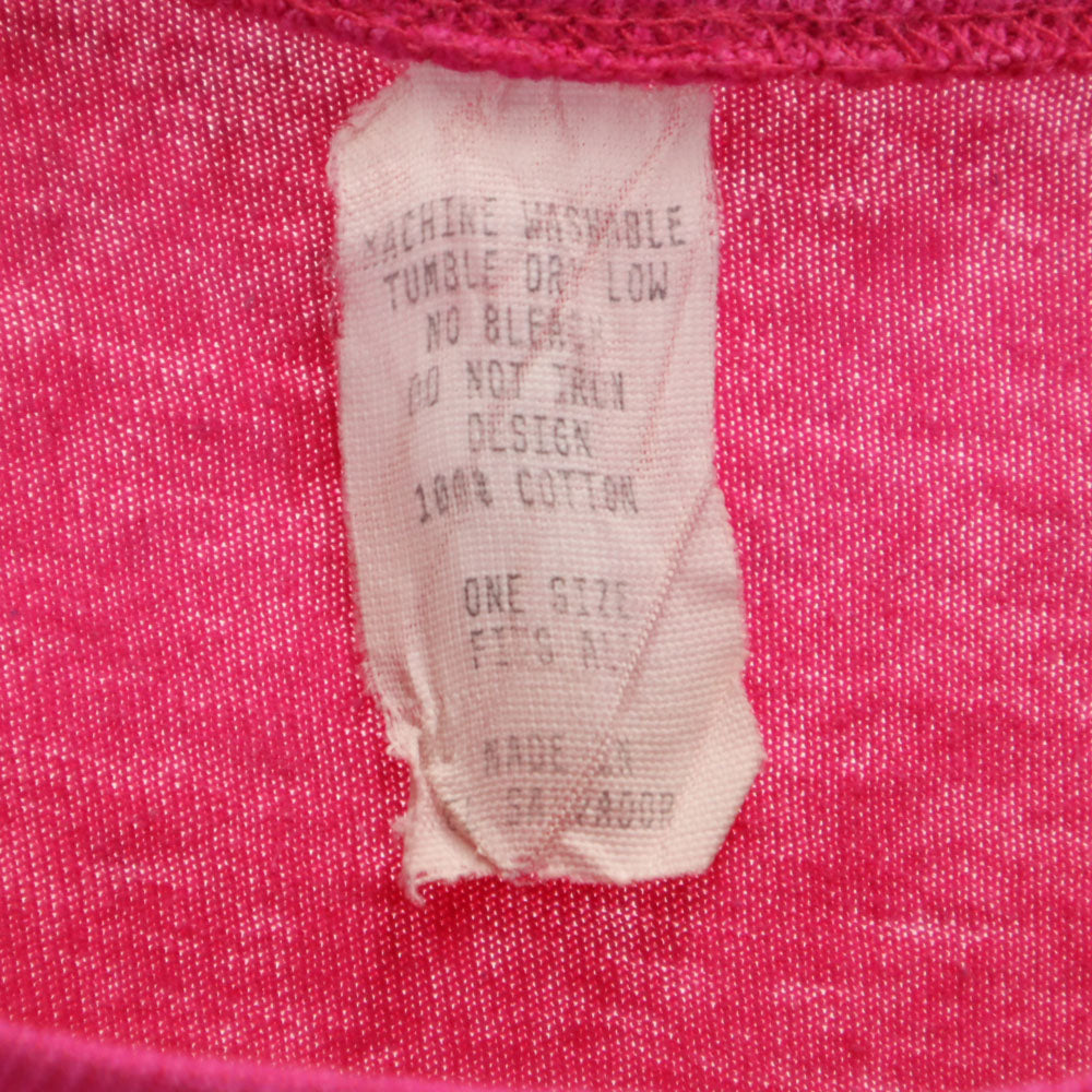 オールド 90s Beary Sleepy 半袖 シングルステッチ Tシャツ ONE ピンク OLD ビッグサイズ ベア クマ レディース