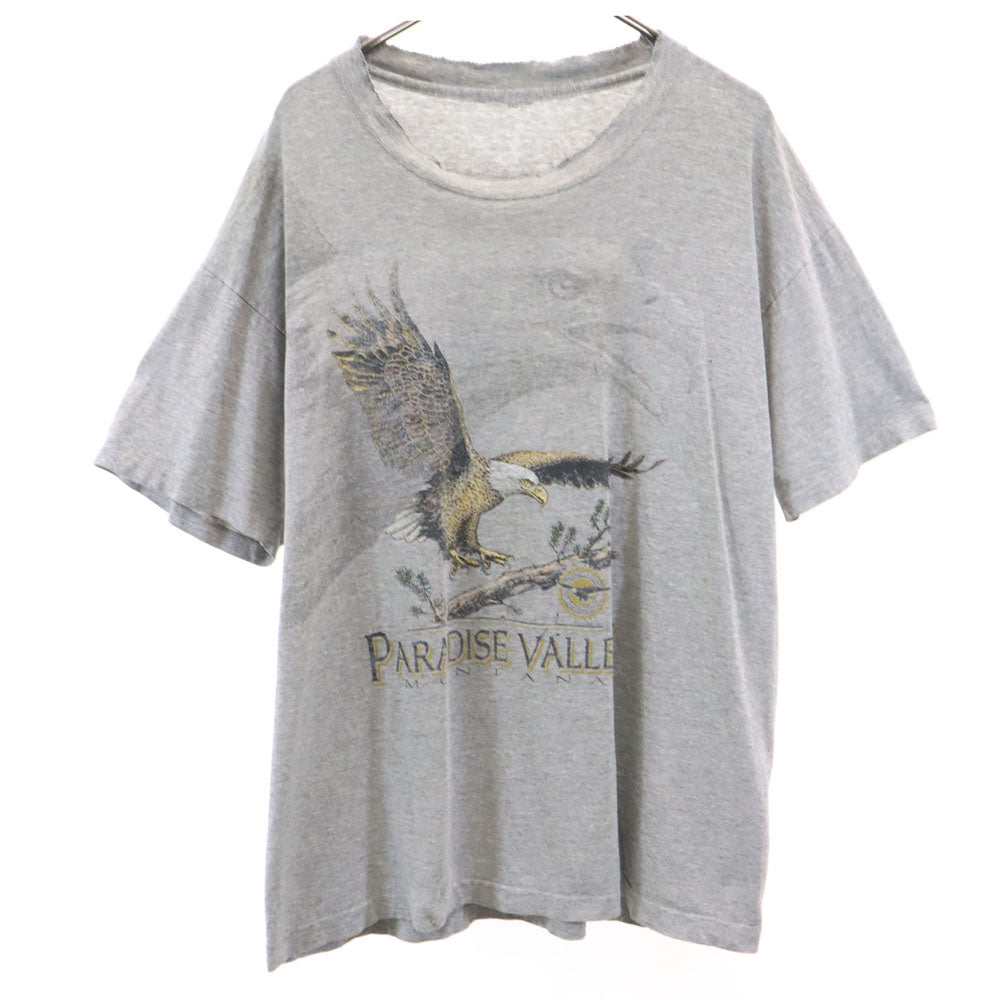 OLD オールド 90s 両面プリント 半袖 Tシャツ グレー系 メンズ