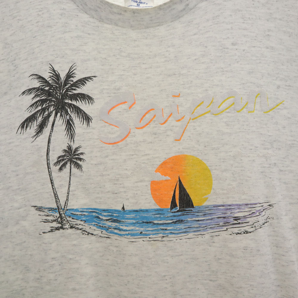 SOF TEE 90s USA製 オールド プリント 半袖 Tシャツ M グレー系 SOF TEE メンズ