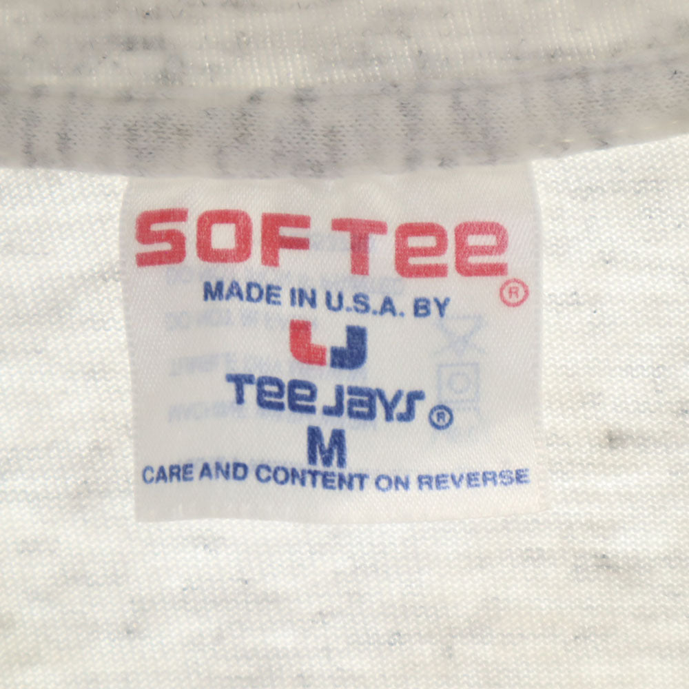 SOF TEE 90s USA製 オールド プリント 半袖 Tシャツ M グレー系 SOF TEE メンズ
