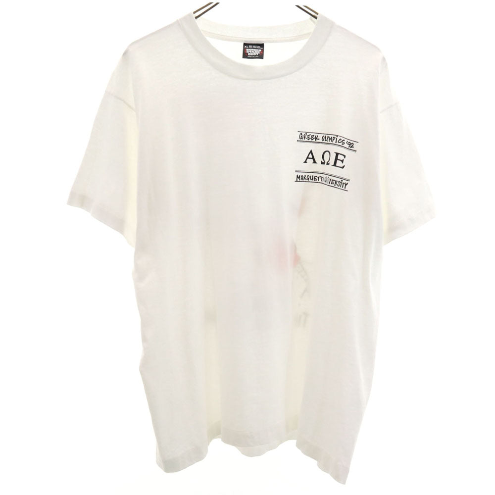 SCREEN STARS BEST スクリーンスターズベスト 90s USA製 オールド オリンピック バックプリント 半袖 シングルステッチ Tシャツ XL ホワイト メンズ