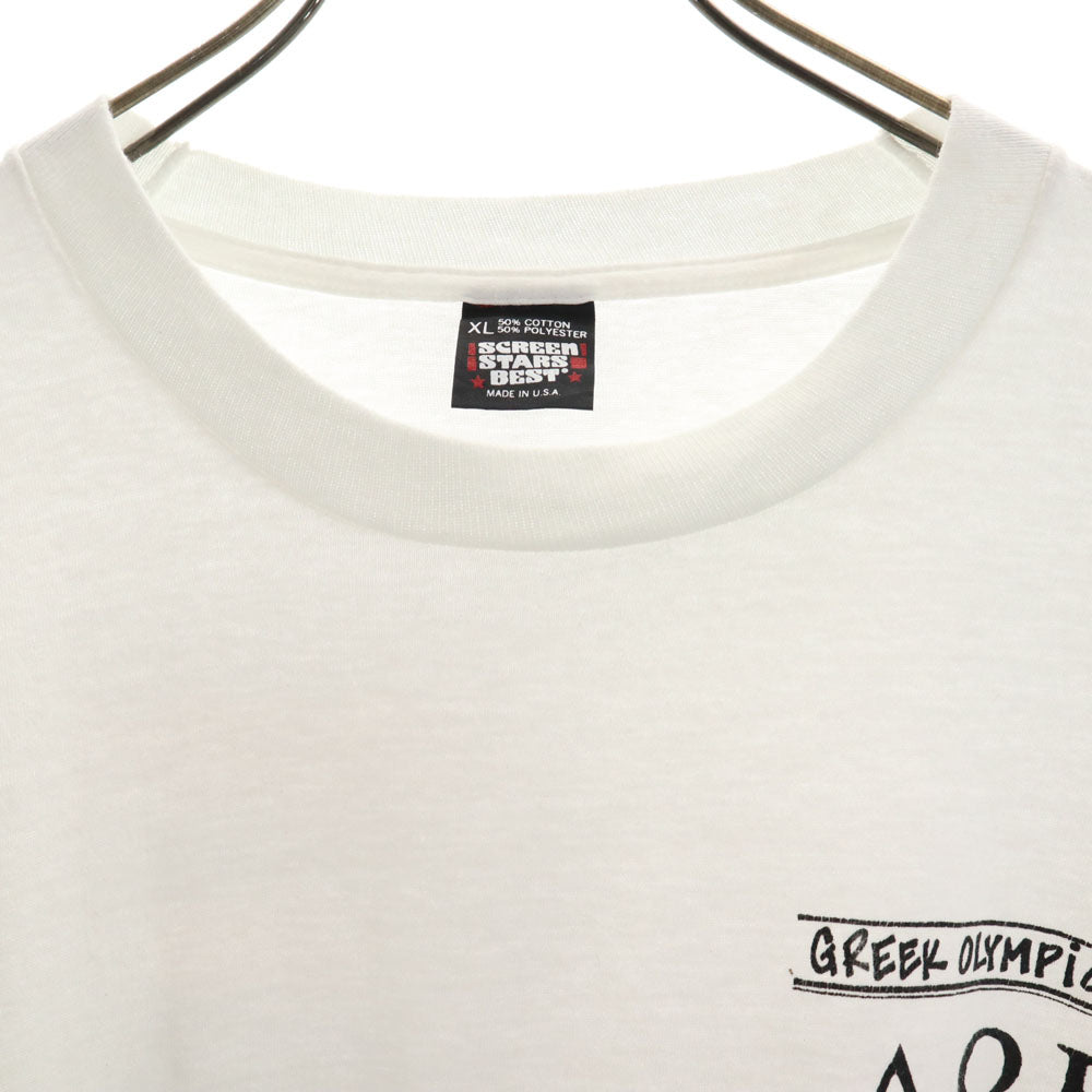 SCREEN STARS BEST スクリーンスターズベスト 90s USA製 オールド オリンピック バックプリント 半袖 シングルステッチ Tシャツ XL ホワイト メンズ