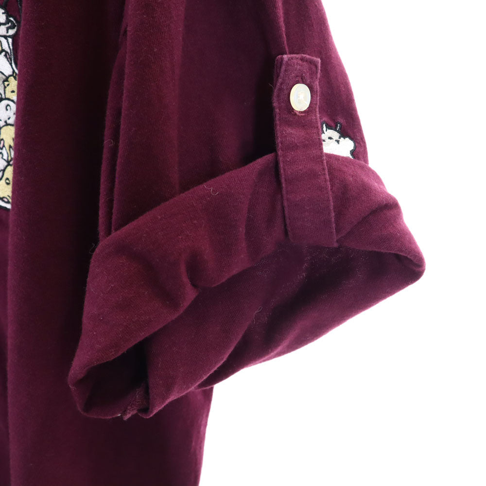 グラニフ ハムスター 半袖 Tシャツ M ボルドー graniph ロールアップ袖 RELAX レディース