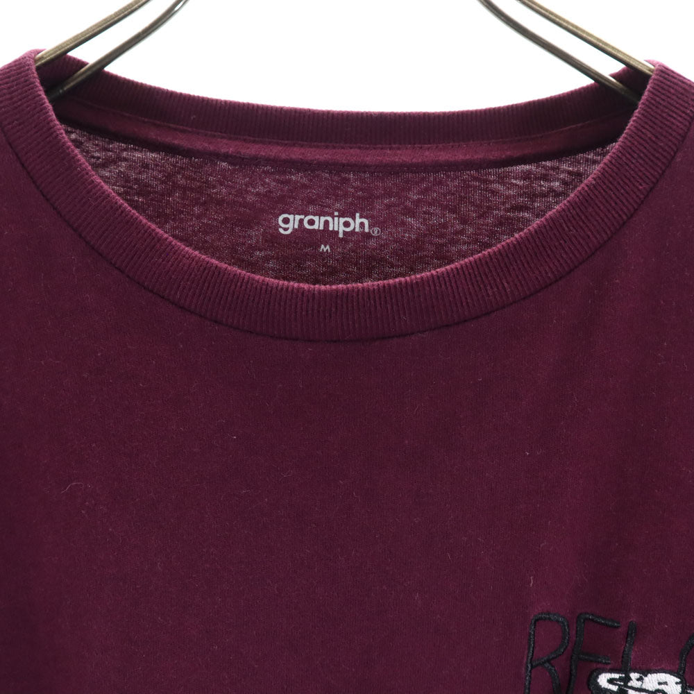 グラニフ ハムスター 半袖 Tシャツ M ボルドー graniph ロールアップ袖 RELAX レディース