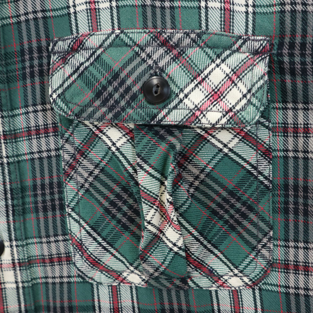 RRL チェック柄 長袖 シャツ M グリーン系 ダブルアールエル メンズ