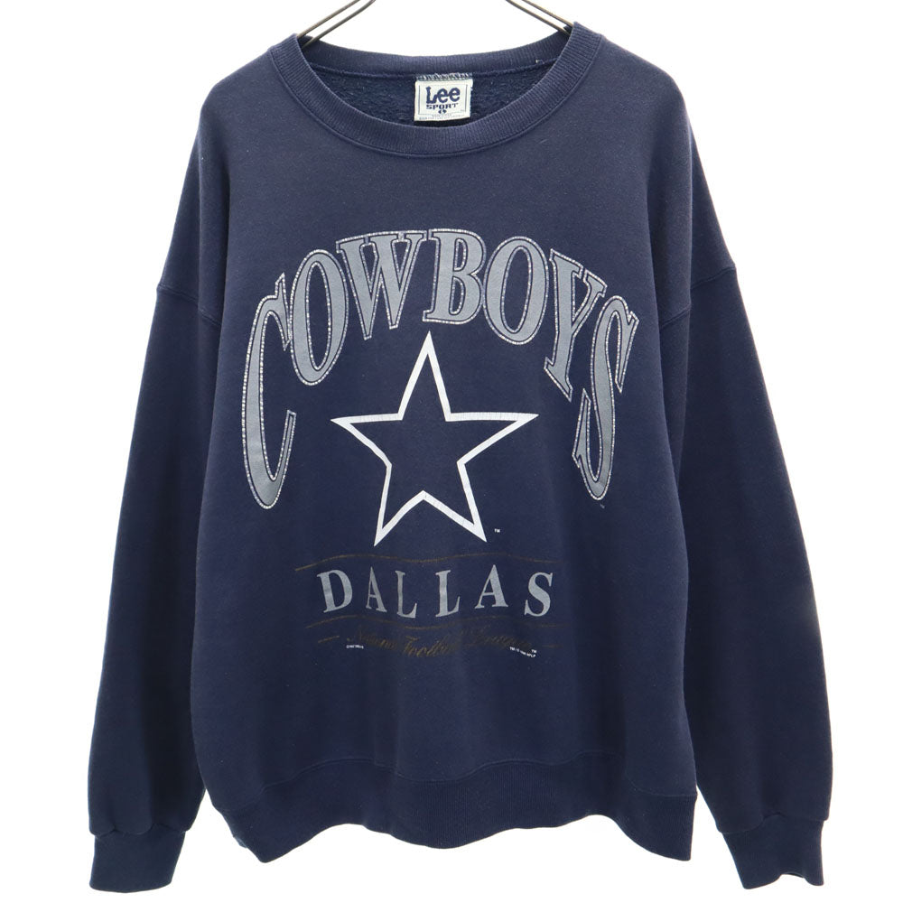 Lee リー 90s USA製 オールド 長袖 スウェット トレーナー L ネイビー SPORT 裏起毛 メンズ