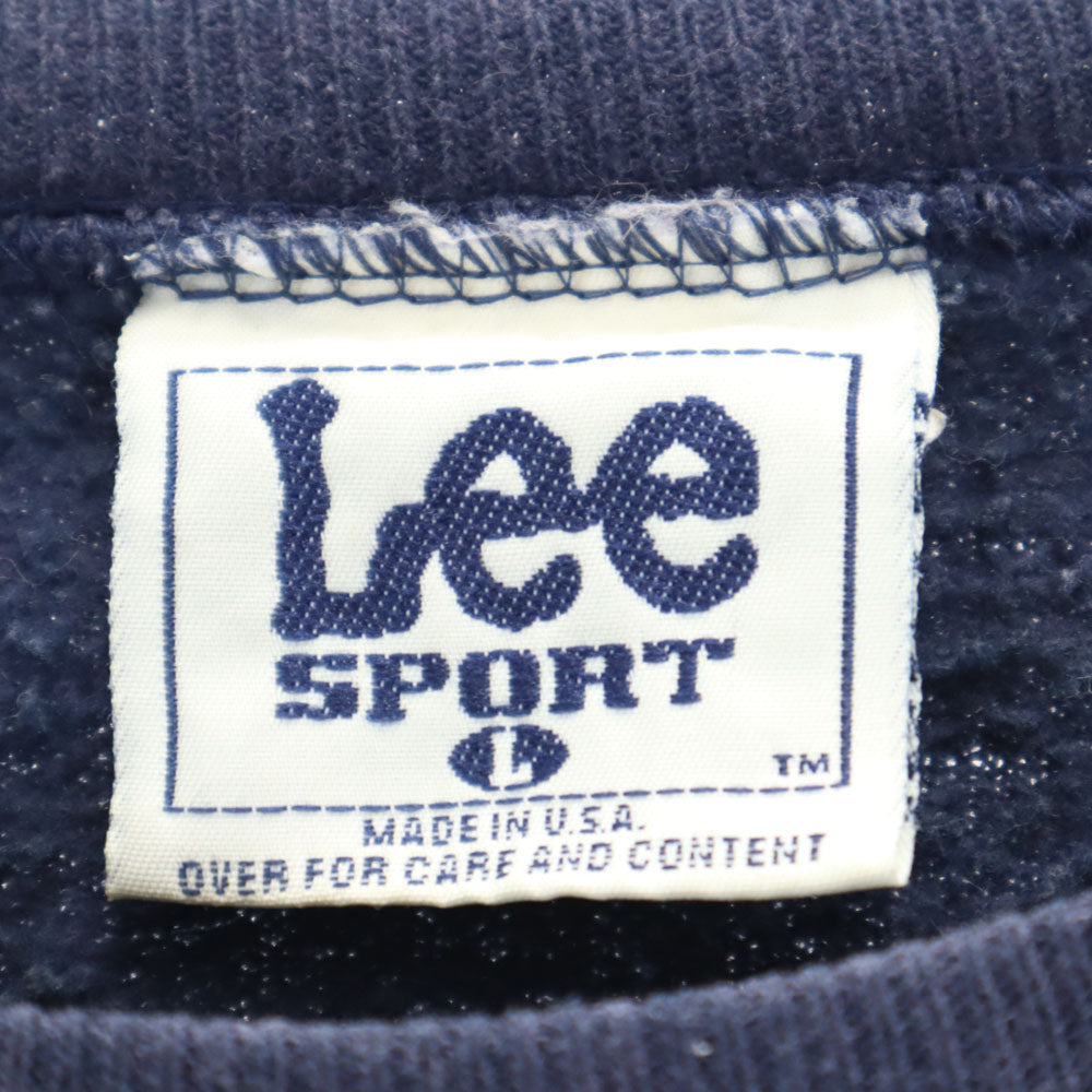 Lee リー 90s USA製 オールド 長袖 スウェット トレーナー L ネイビー SPORT 裏起毛 メンズ