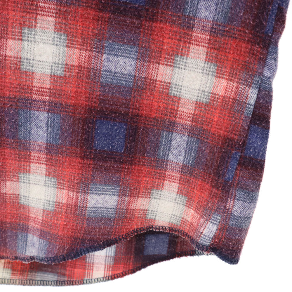 クロンダイク 70s ヴィンテージ チェック柄 長袖 シャツ L 赤系 KLONDIKE PERMANENT PRESS メンズ