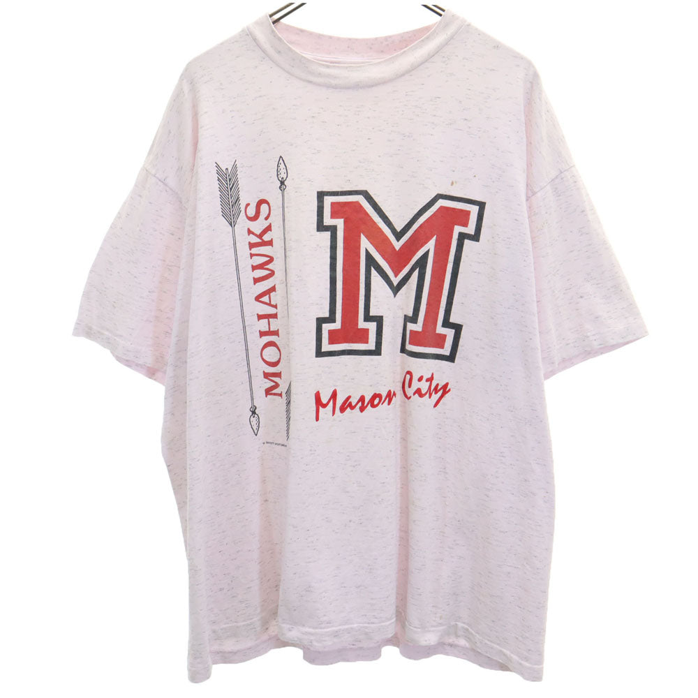 オニータ 90s USA製 オールド MOHAWKS Mason City 半袖 Tシャツ XL ホワイトグレー系 ONEITA POWER-T シングルステッチ メンズ