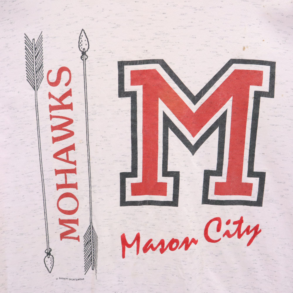 オニータ 90s USA製 オールド MOHAWKS Mason City 半袖 Tシャツ XL ホワイトグレー系 ONEITA POWER-T シングルステッチ メンズ