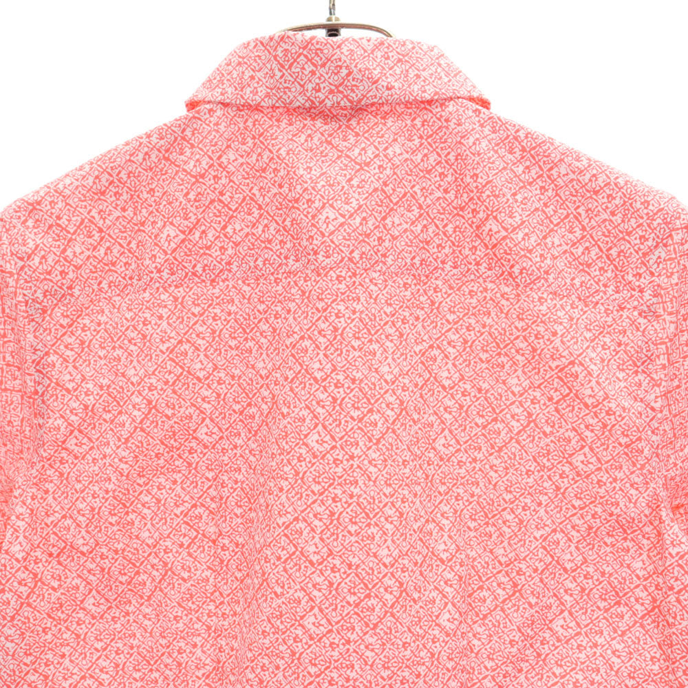 未使用 エディーバウアー 総柄 半袖 シャツ S レッド系 Eddie Bauer レディース