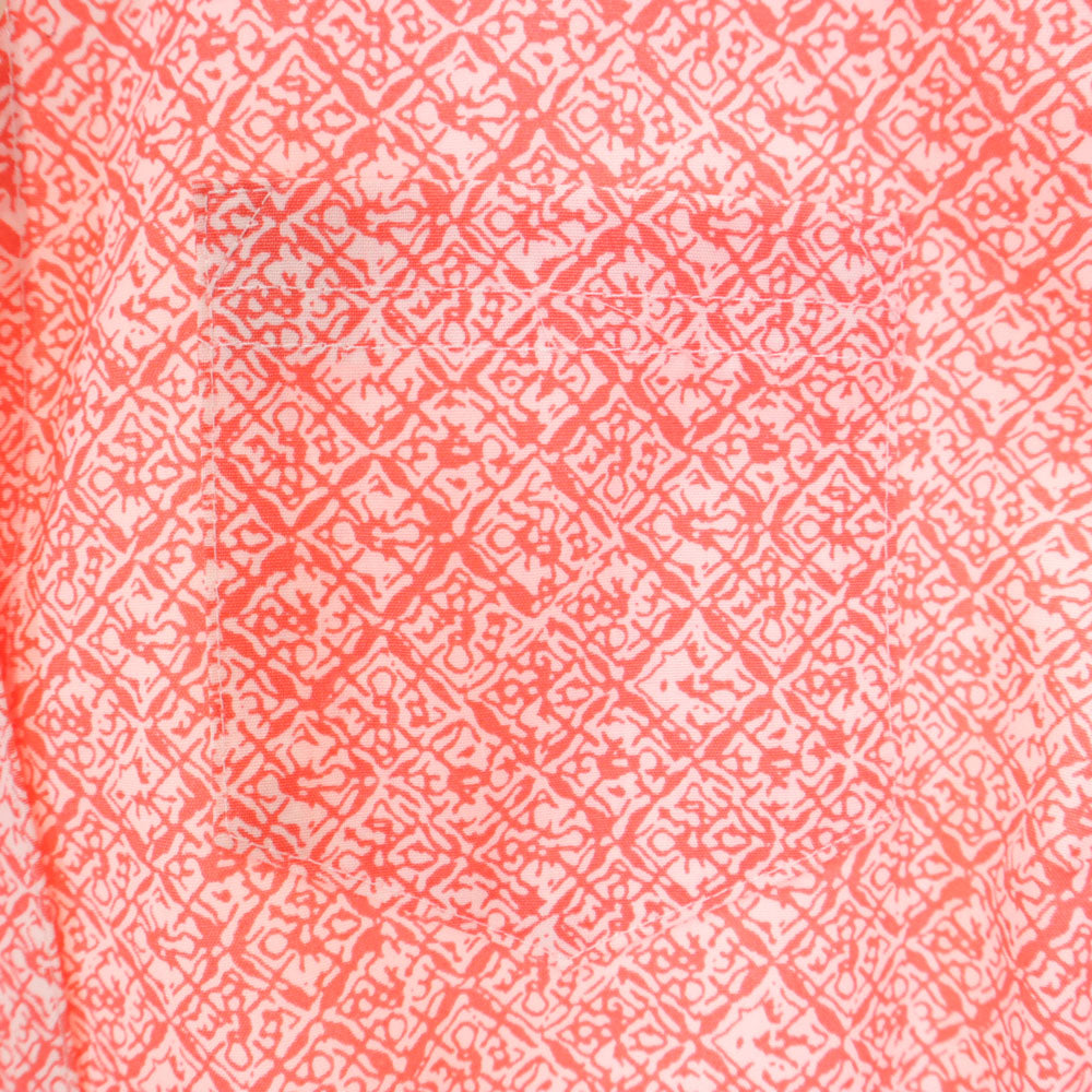 未使用 エディーバウアー 総柄 半袖 シャツ S レッド系 Eddie Bauer レディース