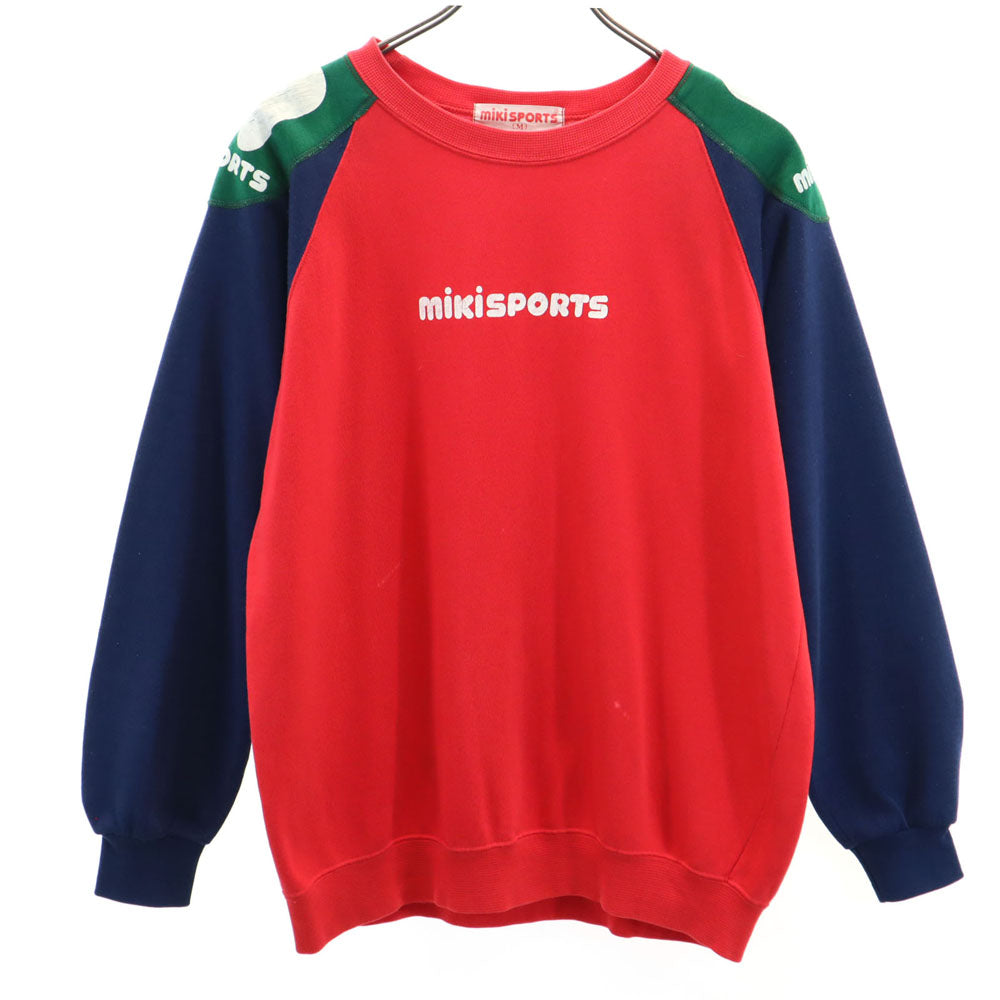 miki SPORTS ミキスポーツ 長袖 スウェット トレーナー M レッド ミキハウス レディース