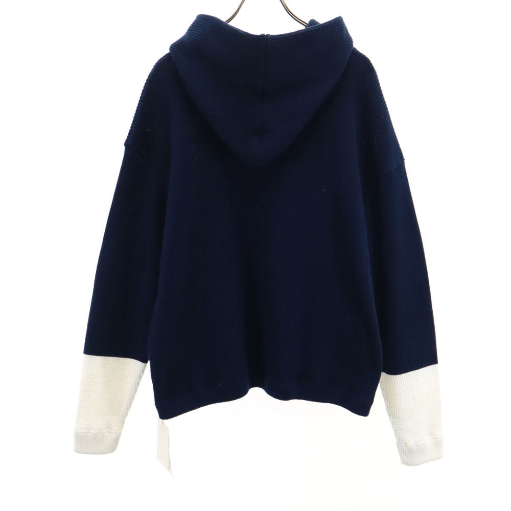 未使用 crepuscule クレプスキュール ワッフル 長袖 パーカー 1 ネイビー BEAMS タグ付き メンズ