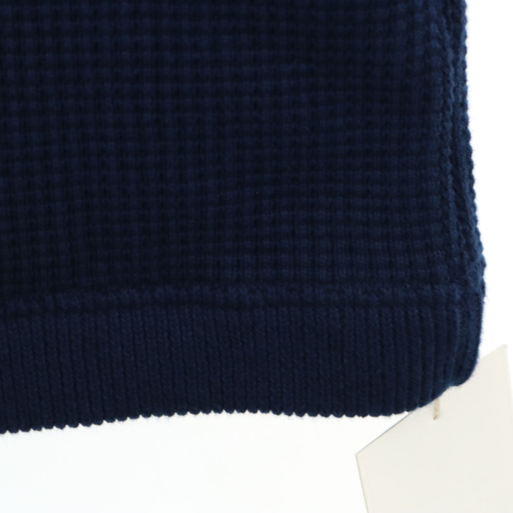 未使用 crepuscule クレプスキュール ワッフル 長袖 パーカー 1 ネイビー BEAMS タグ付き メンズ