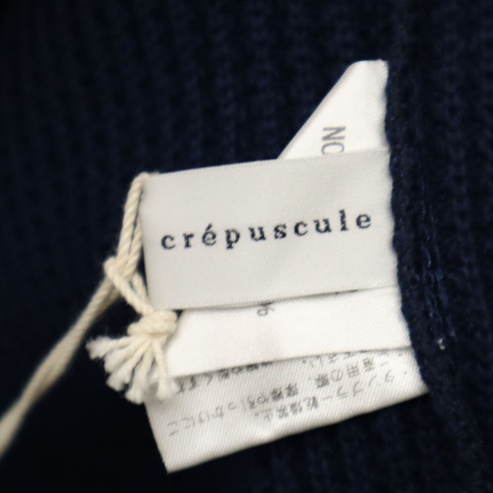 未使用 crepuscule クレプスキュール ワッフル 長袖 パーカー 1 ネイビー BEAMS タグ付き メンズ