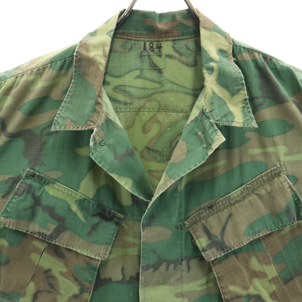 USMC アメリカ海兵隊 60s ジャングルファティーグ ヴィンテージ DSA 4TH カモフラージュ柄 長袖 ミリタリージャケット グリーン メンズ