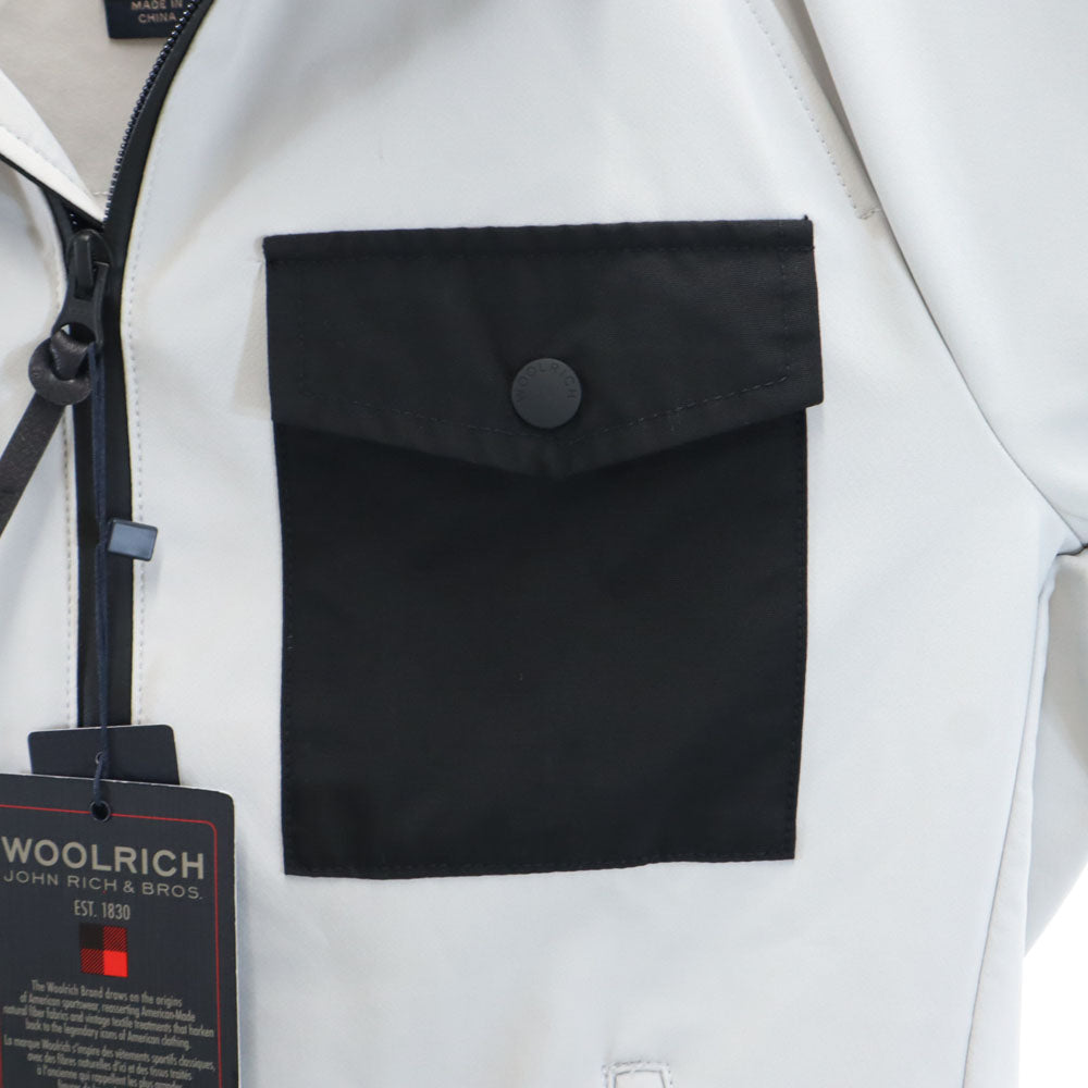 未使用 WOOLRICH ウールリッチ ソフトシェル ボンバー ジャケット S グレー TETON メンズ