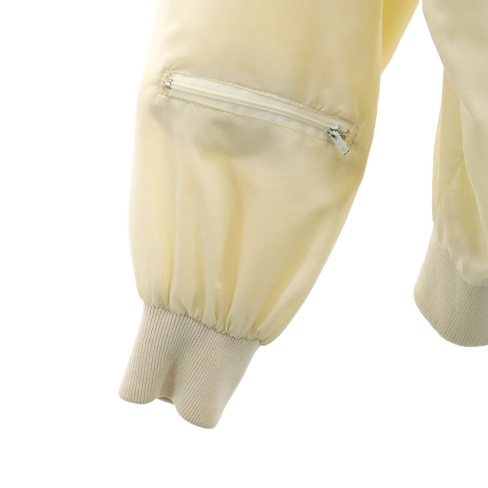 IZOD LACOSTE アイゾットラコステ 70s 青円タグ ヴィンテージ ナイロンジャケット XL アイボリー系 メンズ