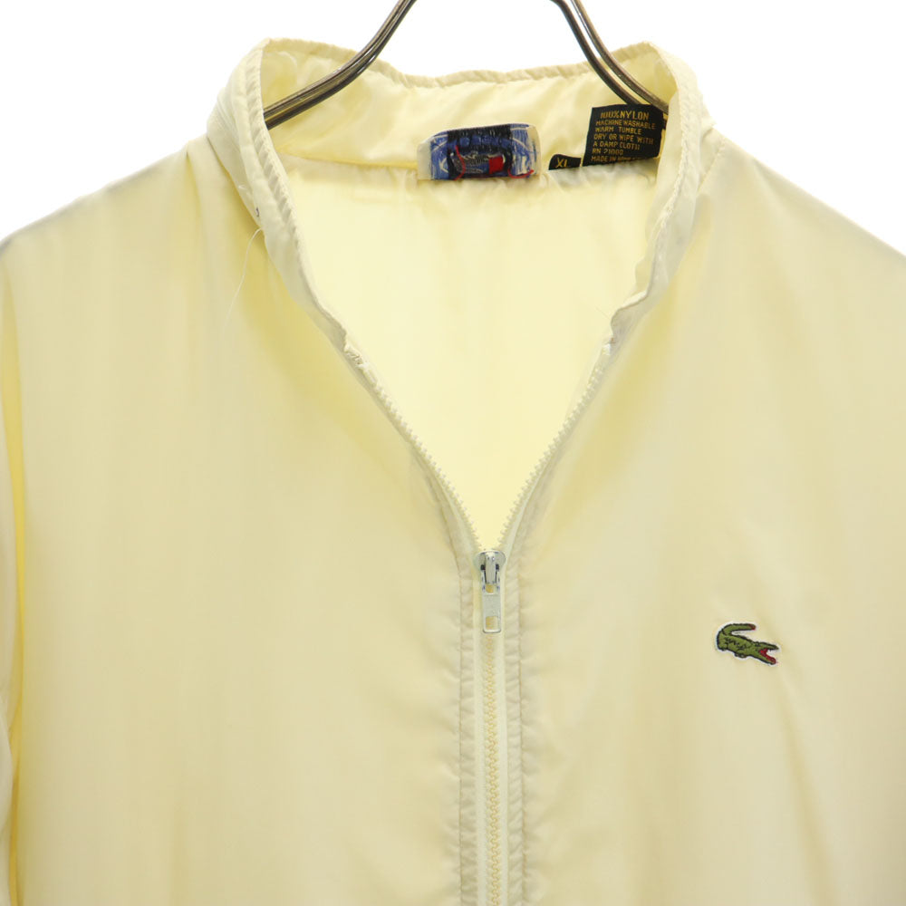 IZOD LACOSTE アイゾットラコステ 70s 青円タグ ヴィンテージ ナイロンジャケット XL アイボリー系 メンズ