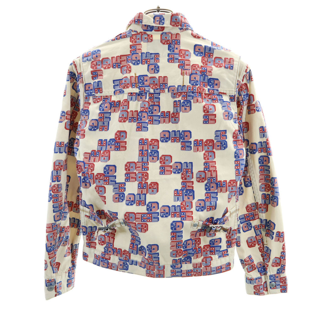 ヒステリックグラマー 日本製 総ロゴ トラッカー ジャケット F ベージュ HYSTERIC GLAMOUR KLNKY JEANS レディース