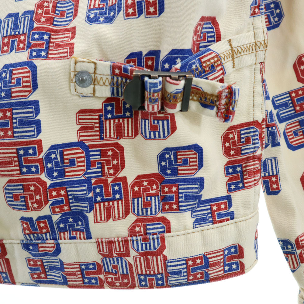 ヒステリックグラマー 日本製 総ロゴ トラッカー ジャケット F ベージュ HYSTERIC GLAMOUR KLNKY JEANS レディース