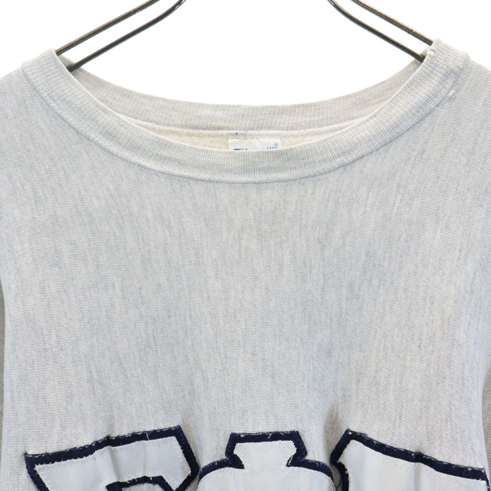 Champion チャンピオン 90s オールド 刺繍タグ カレッジ 長袖 リバースウィーブ スウェット トレーナー XXL グレー 裏起毛 ビッグサイズ メンズ