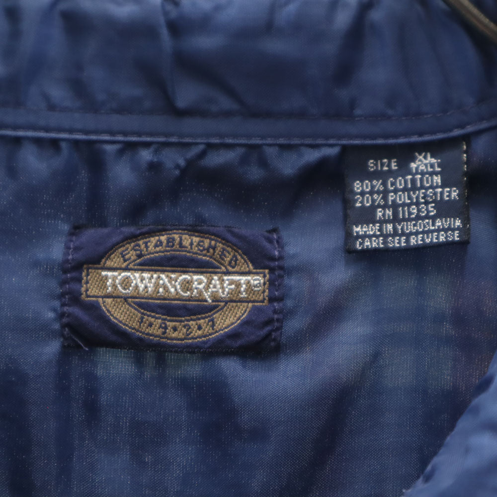 TOWNCRAFT タウンクラフト 80s ヴィンテージ 長袖 チェックシャツ XL ネイビー 他 メンズ