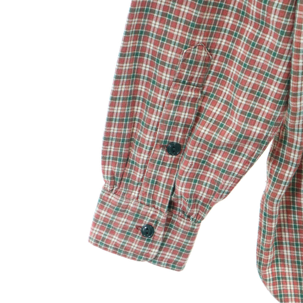 RRL ダブルアールエル 90s 初期タグ 赤3星 オールド 長袖 チェックシャツ S 赤茶 他 RALPH LAUREN ラルフローレン メンズ