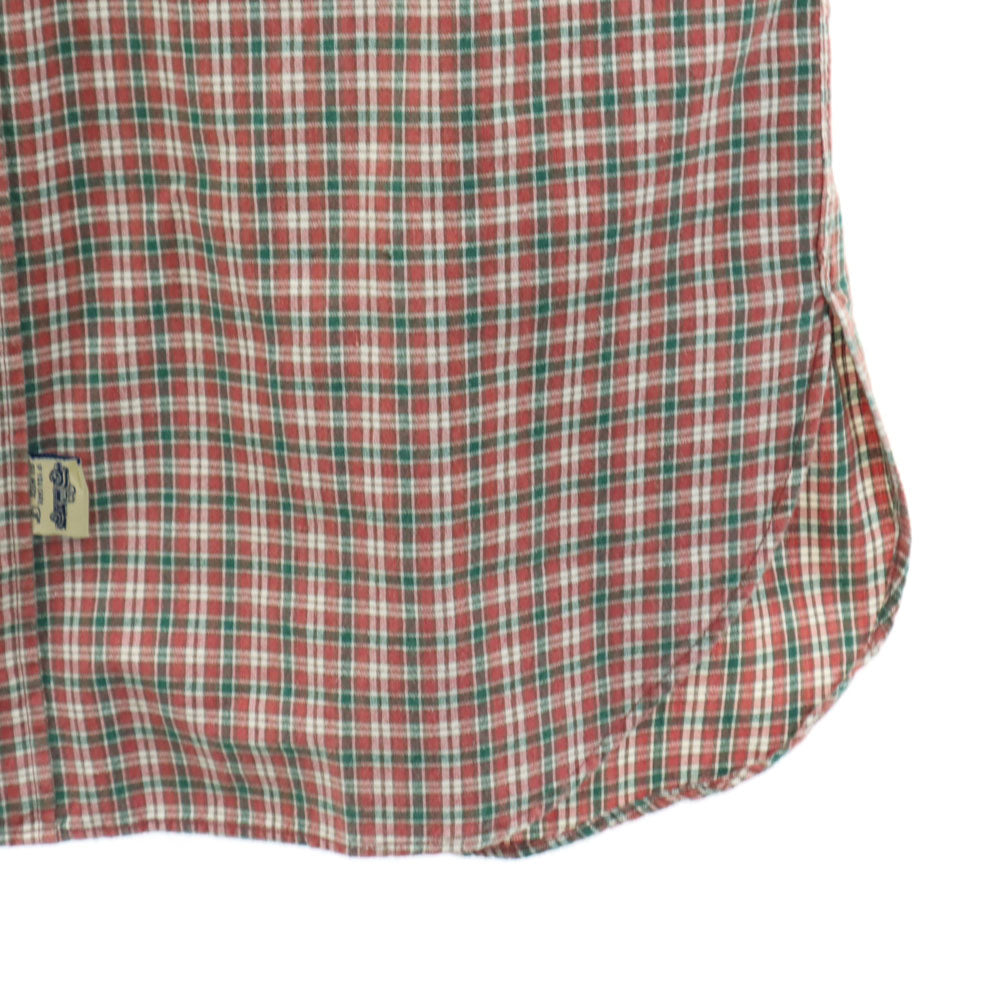 RRL ダブルアールエル 90s 初期タグ 赤3星 オールド 長袖 チェックシャツ S 赤茶 他 RALPH LAUREN ラルフローレン メンズ