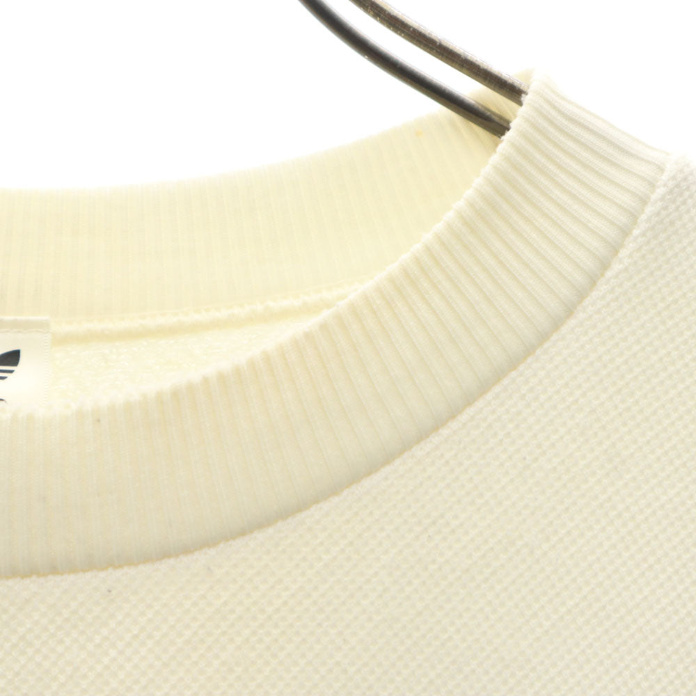 adidas アディダス 80s デサント製 ヴィンテージ トレフォイルロゴプリント 長袖 スウェット トレーナー L 白 メンズ