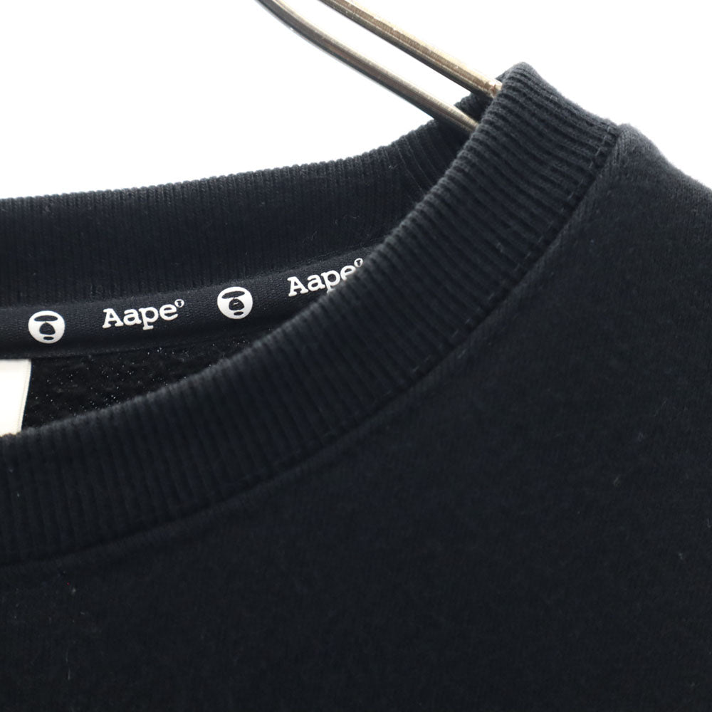アベイシングエイプ 長袖 スウェット トレーナー L ブラック A BATHING APE 裏起毛 メンズ