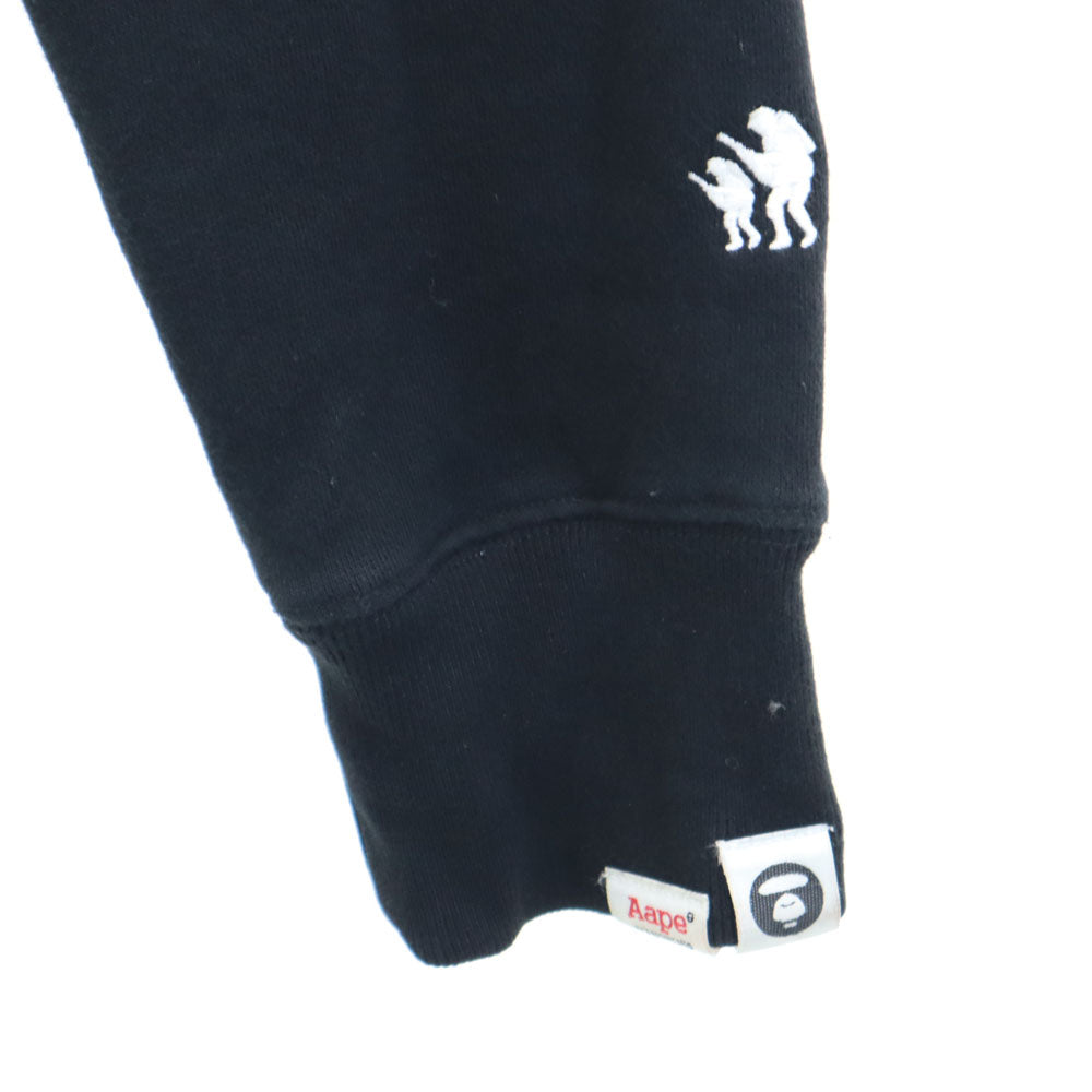 アベイシングエイプ 長袖 スウェット トレーナー L ブラック A BATHING APE 裏起毛 メンズ