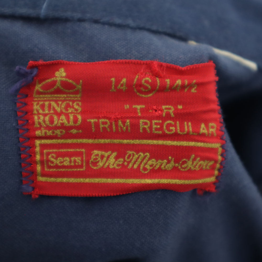 Sears シアーズ 70s ヴィンテージ 長袖 ウエスタンシャツ S ネイビー KINGSROAD メンズ