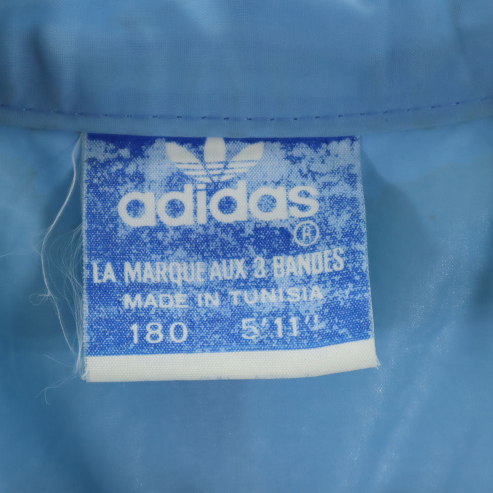 adidas アディダス 80s ヴィンテージ トレフォイルロゴ ナイロンジャケット 180 ブルー系 メンズ